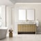 James Martin Vanities Hudson 60in Double Vanity, Light Natural Oak w/ 3 CM Carrara Marble Top 435-V60D-LNO-3CAR - alternate 4
